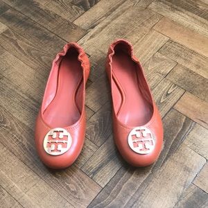 Like new Orange color Tory Burch Reva Ballets